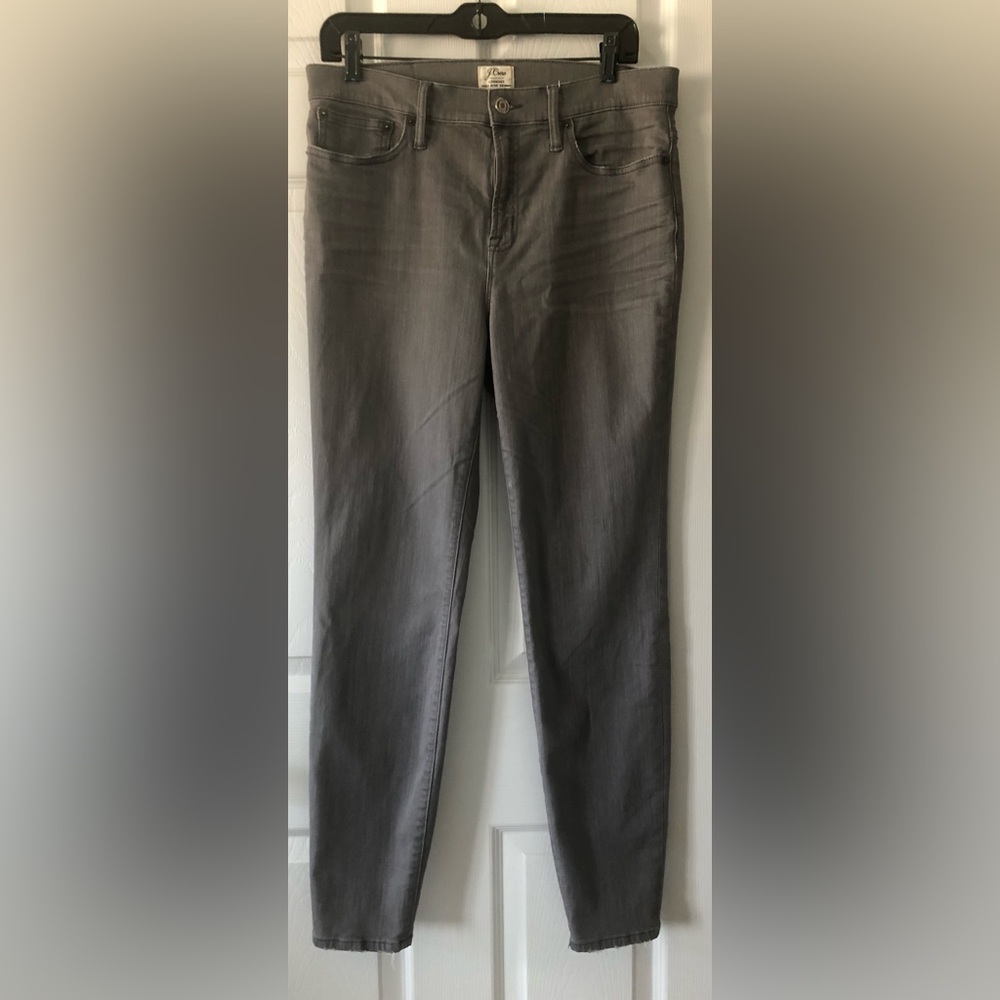 J. Crew “Lookout High Rise” Skinny Grey Jeans